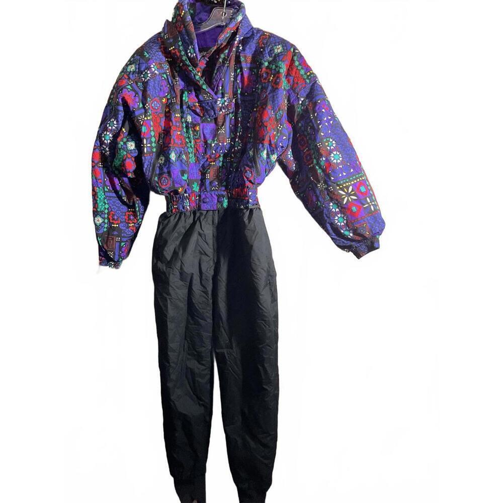 Edelweiss Vintage Retro Colorful Patterned Snowsuit 10